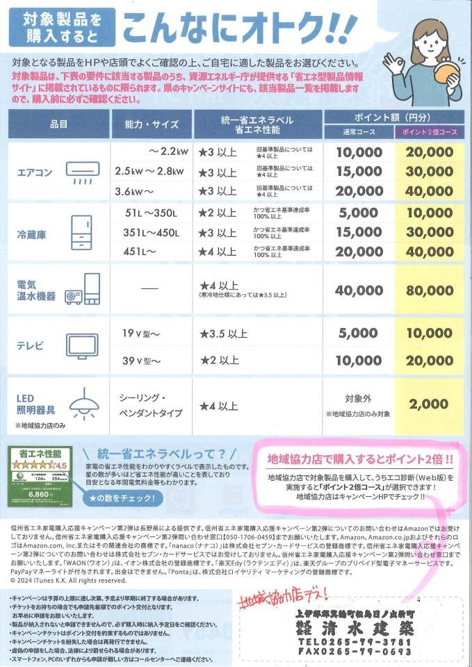 第2弾 信州省エネ家電購入応援Cpn_ｳﾗ